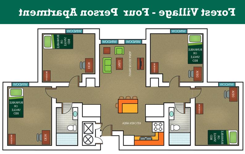 森林村-四人公寓平面图