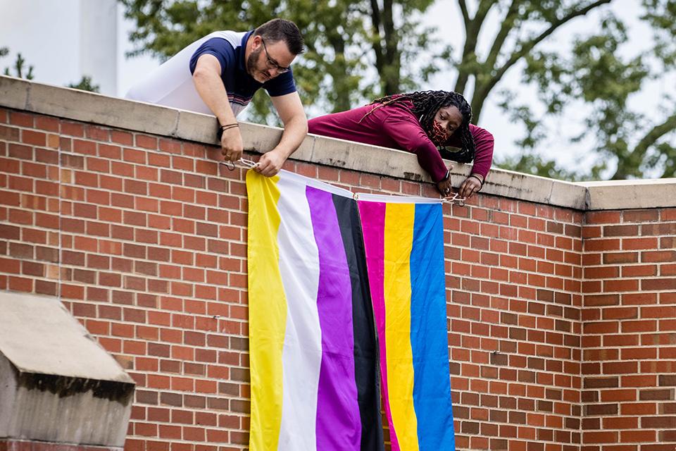 Northwest celebrating LGBTQIA+ History Month with flag display, movie screening, lecture