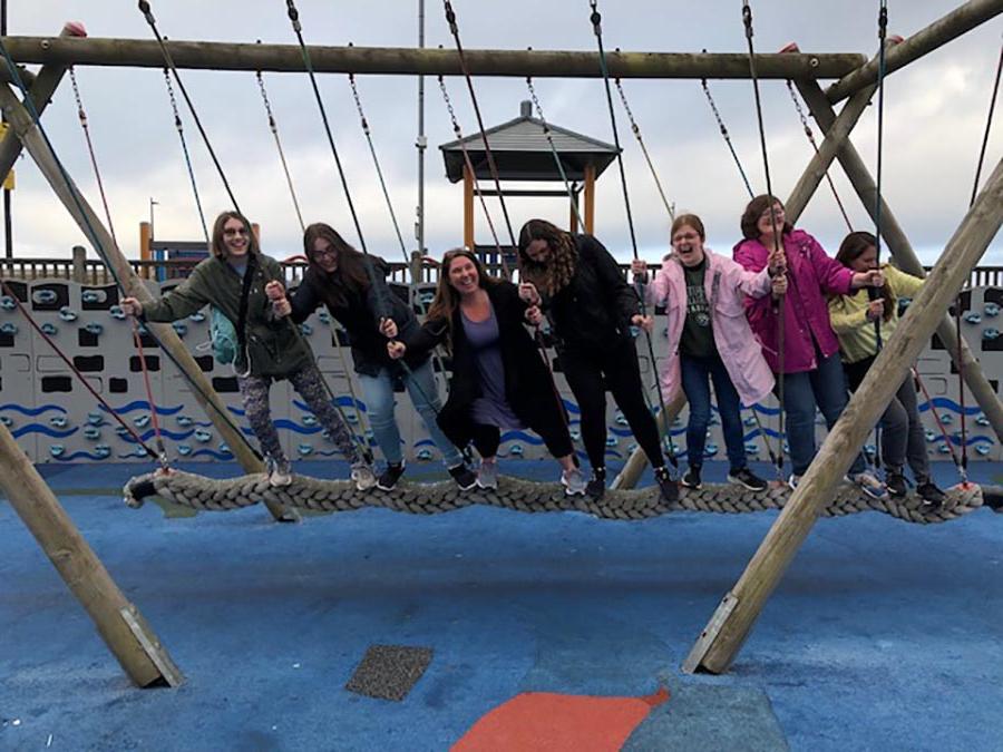 The study abroad tour took students to sites in Ireland that relate to childhood creativity and imagination as well as the role outdoor experiences play in development.