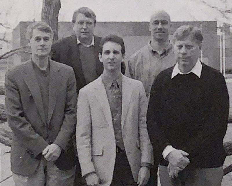 Dan Smith joined the Northwest faculty in the fall of 1999 and remained with the University until his death in 2022. The faculty comprising Northwest's political science department during the 1999-2000 academic year were, clockwise from top left, Dr. Kevin Buterbaugh, Dr. Dave McLaughlin, Dr. Richard Fulton, Smith and Dr. Bob Dewhirst. (2000 Tower yearbook photo)