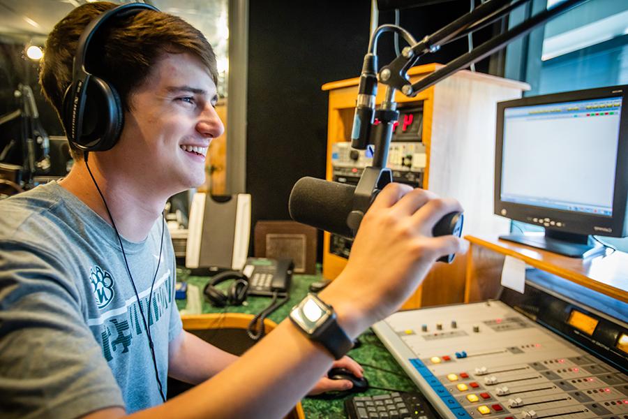 As an NPR affiliate headquartered at Northwest, KXCV-KRNW provides in-depth news and information to the region and serves as a valuable training ground to students pursuing careers in radio and broadcasting. (Photo by Todd Weddle/Northwest Missouri State University)