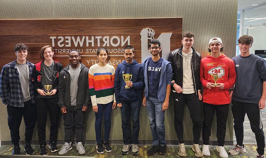 Teams of students representing Millard North High School of Omaha, Nebraska; Blue Springs High School and Summit Tech Academy in Lee’s Summit in Missouri, finished in the top three at Northwest's  “Most Awesome Programming Contest 4.0.” (Submitted photo) 