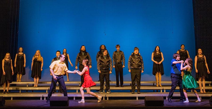 Northwest's Celebration show choir, photographed last year, will present its annual spring show April 28. (Photo by Todd Weddle/Northwest Missouri State University)